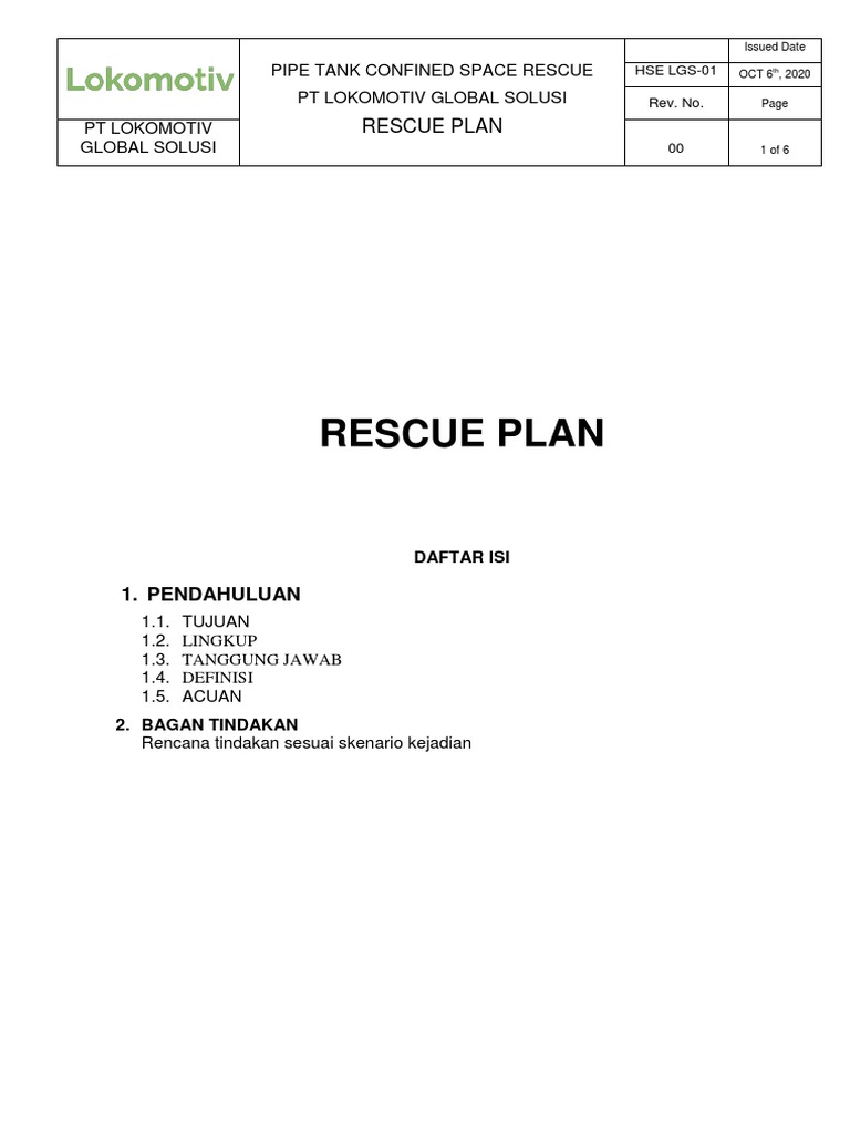 RESCUE PLAN Lokomotiv | PDF