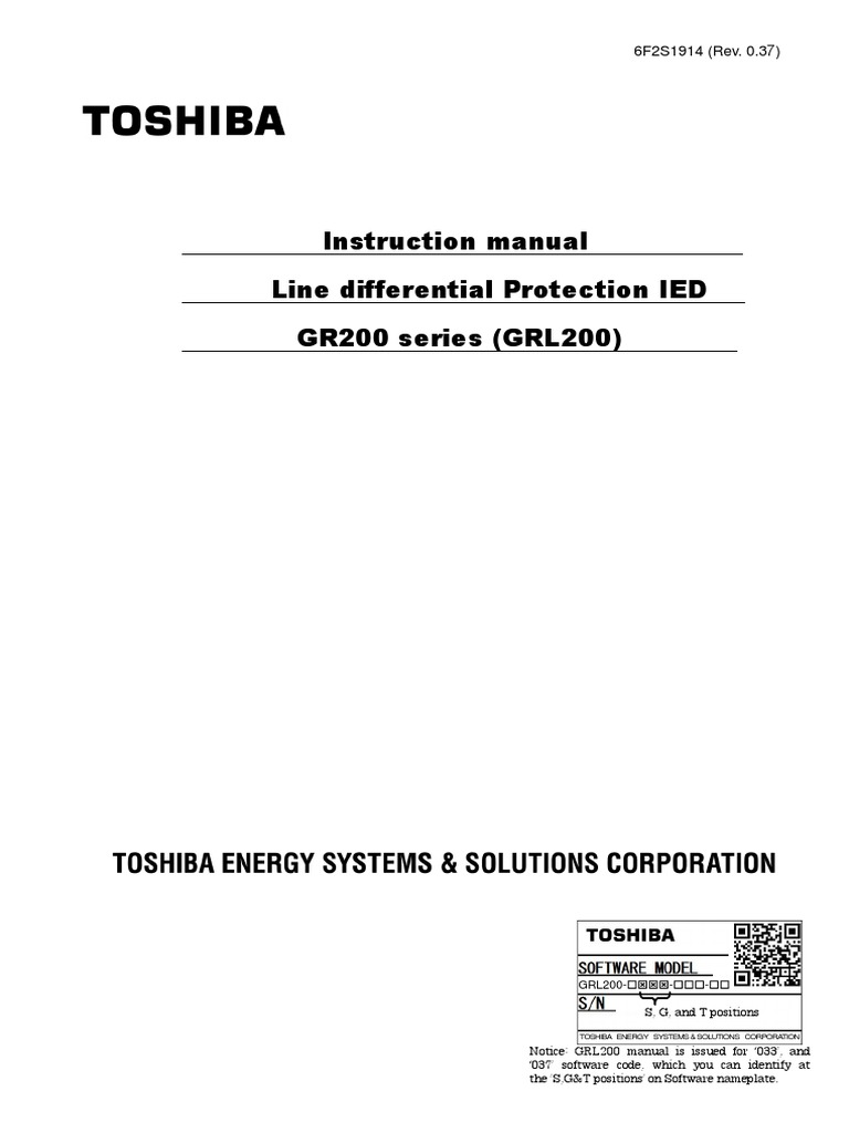 GRL200 (6F2S1914 G2a) 0.37 | PDF | Power Supply | Electrical Engineering
