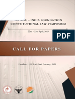 Call For Papers - 3rd NLIU India Foundation Symposium, 2023