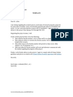 Faculty Support Letter Template