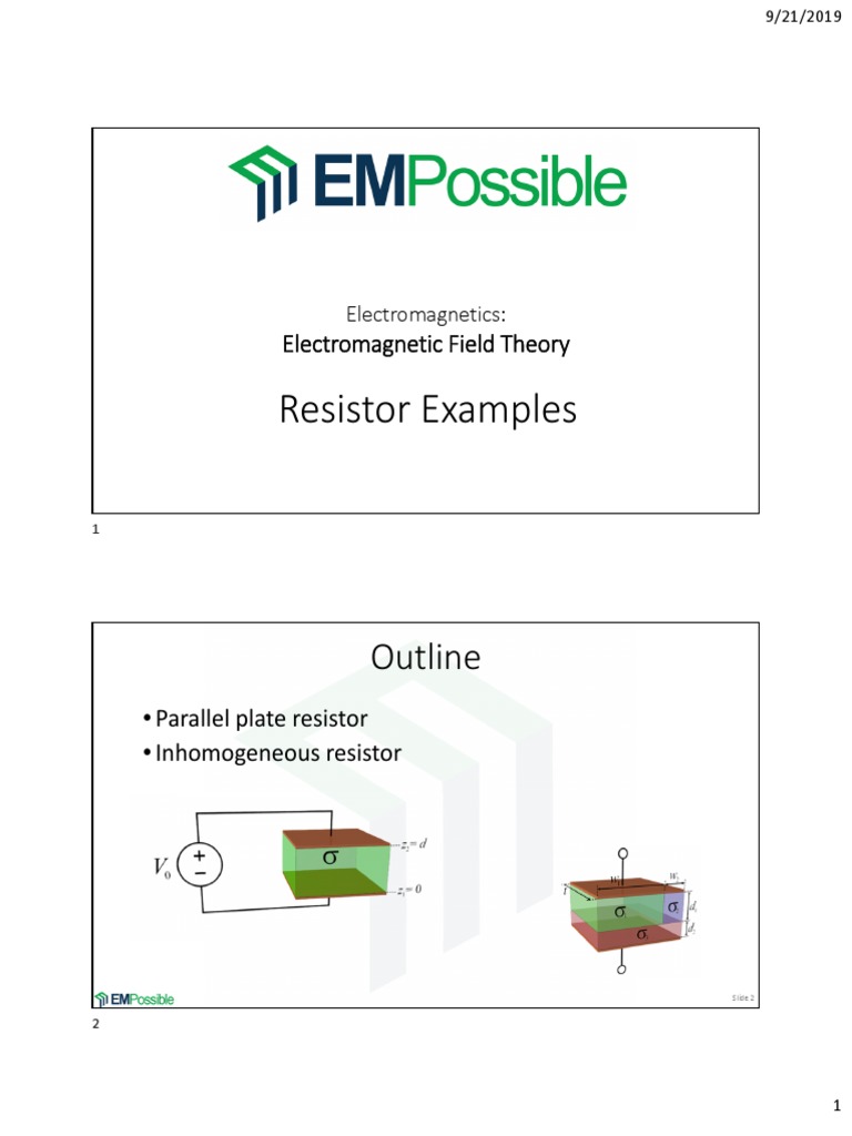 Example Set 1 Resistor Examples PDF Theoretical Physics Materials