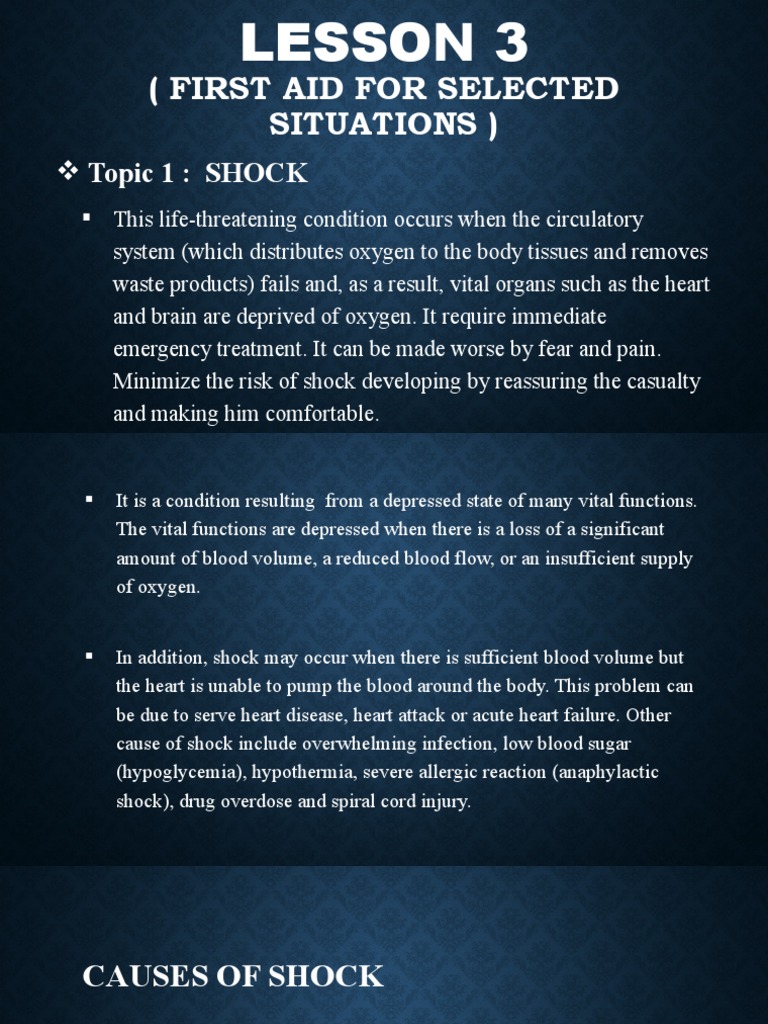 PE What Is Shock? How To Treat Shock? PDF Shock (Circulatory) Heart