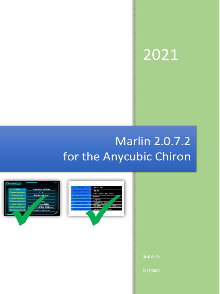 Marlin 2.0.7.2 For The Anycubic Chiron | PDF | Printer (Computing ...