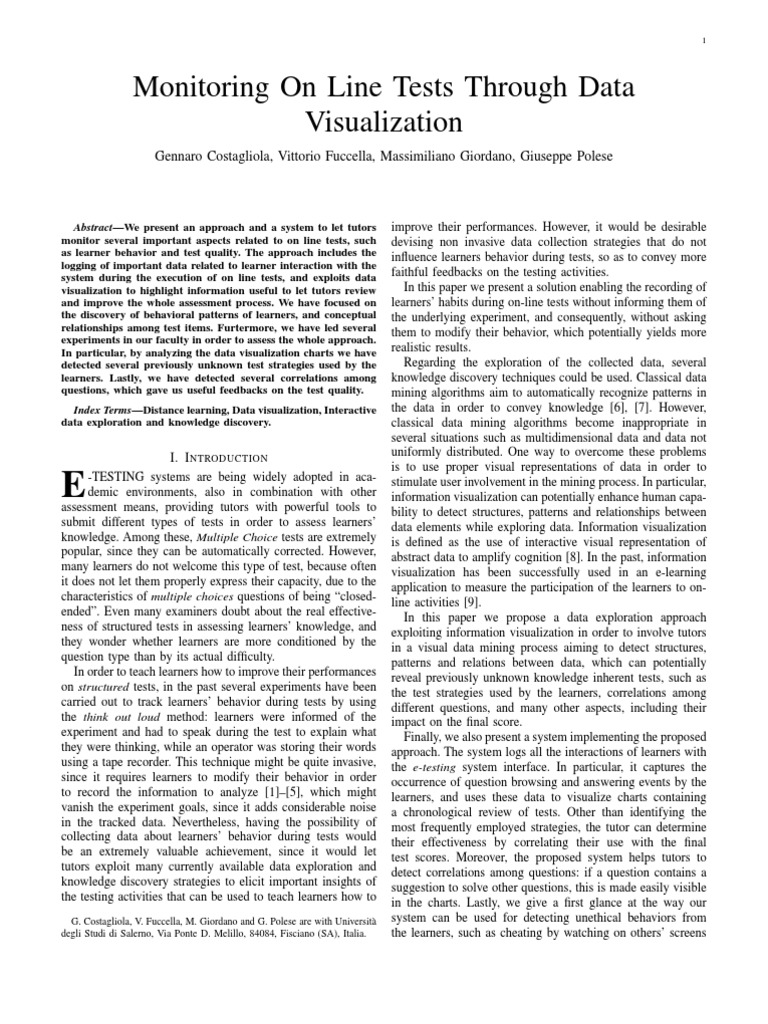 Monitoring On Line Tests Through Data Visualization | PDF | Web ...