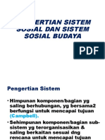 I. Pengertian Sistem Sosial Dan Sistem Sosial Budaya