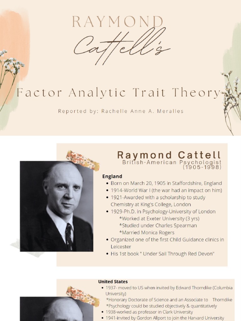 Trait Theory Of Personality Pdf Intelligence Id