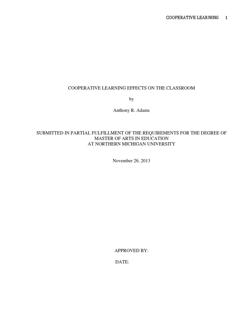 Impact of Cooperative Learning in Classrooms | PDF | Teachers | Learning
