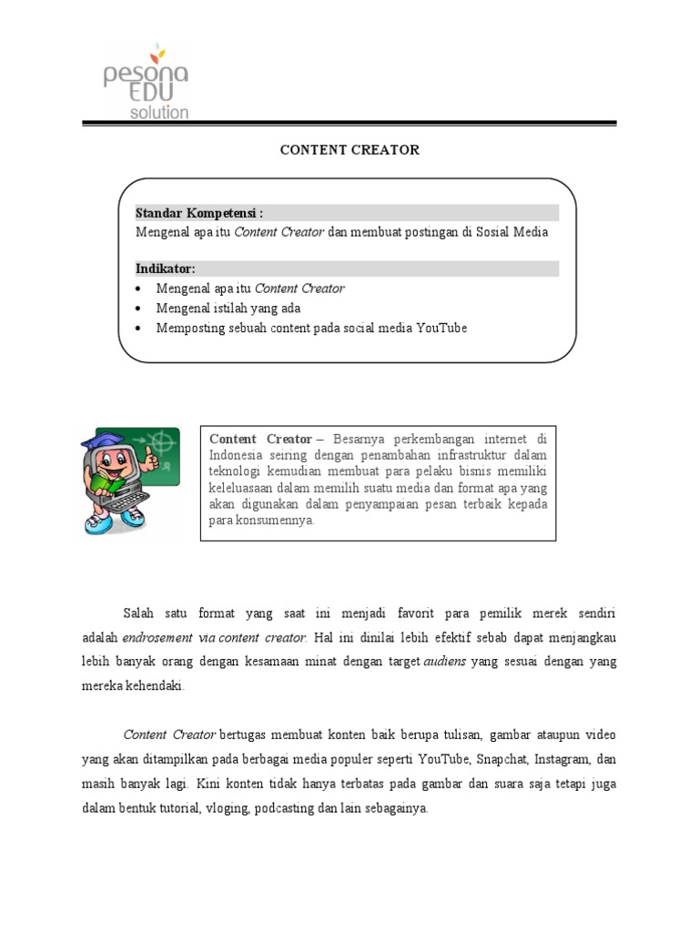 Panduan Menjadi Content Creator Video | PDF | Bisnis | Komputer