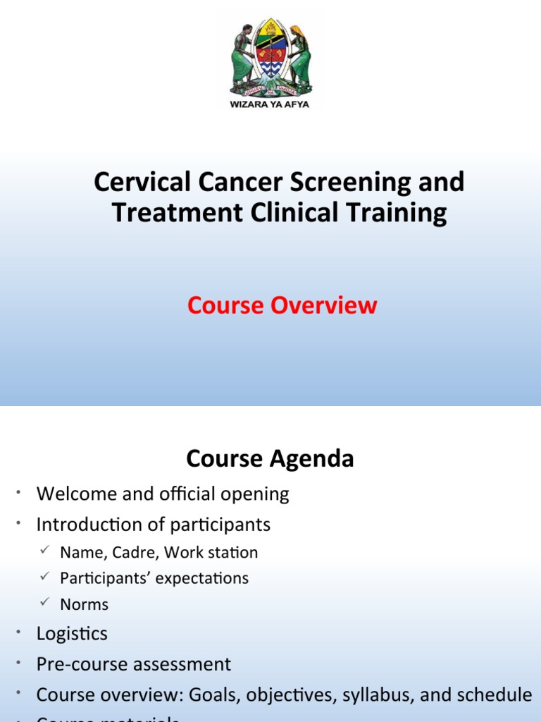 Cervical Cancer Screening Training Course | PDF | Cervical Cancer ...