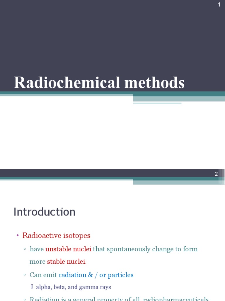 13 Radiochemical Methods... | PDF | Radioactive Decay | Radionuclide