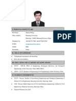 Underground Construction Expert Tianzuo Wang's CV