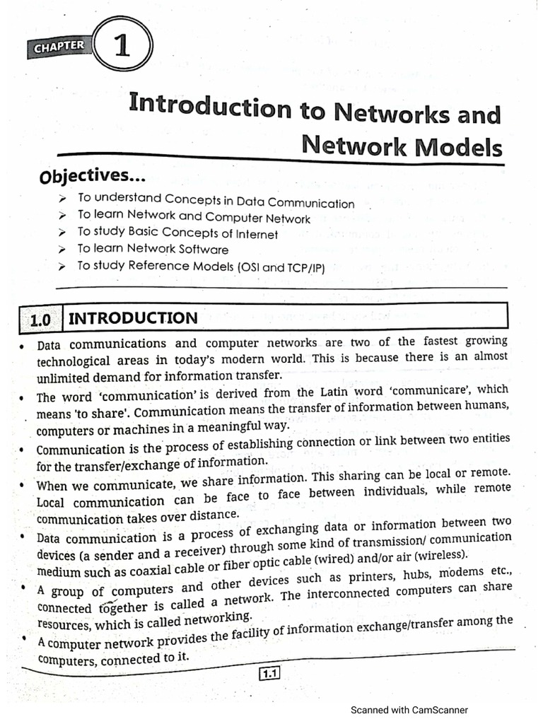 Introduction To Networks and Network Model | PDF