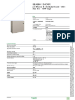 Product data sheet for Acti 9 Isobar B distribution board with 125A capacity and 12 circuit breaker ways