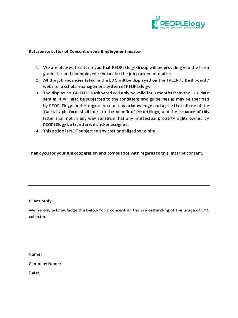 Letter of Consent | PDF