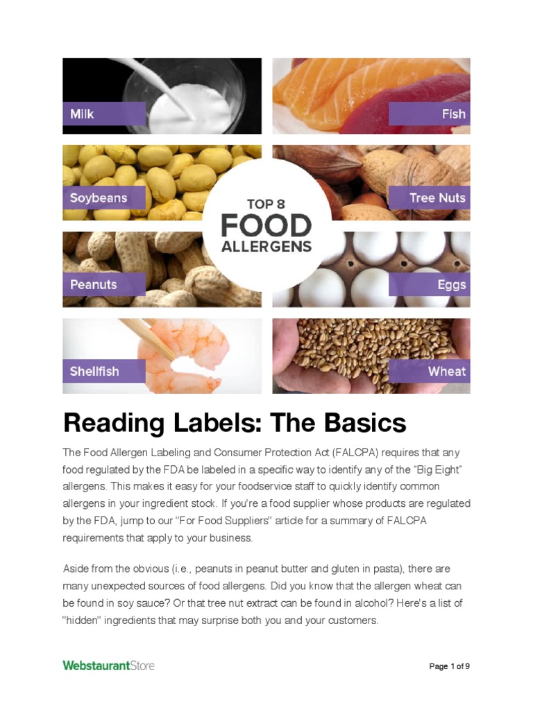 Allergy Info PDF Soybean Peanuts