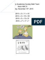 AMC 8 Mock 2015 Final
