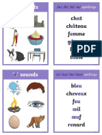 French Phonics Vowel Sounds Flashcards