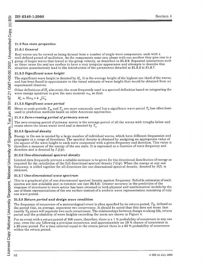 BS 6349 - Design Life Vs Return Period | PDF