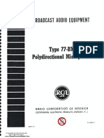 RCA Type 77-DX Polydirectional Microphone Manual