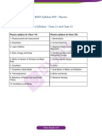 NEET Physics Syllabus