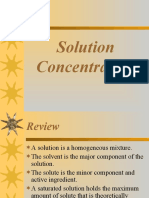 Solution Concentration