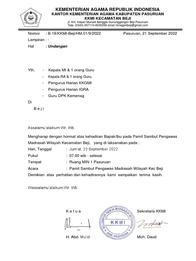 Contoh undangan | PDF