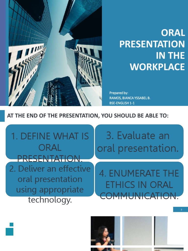 communication for oral presentation in the workplace