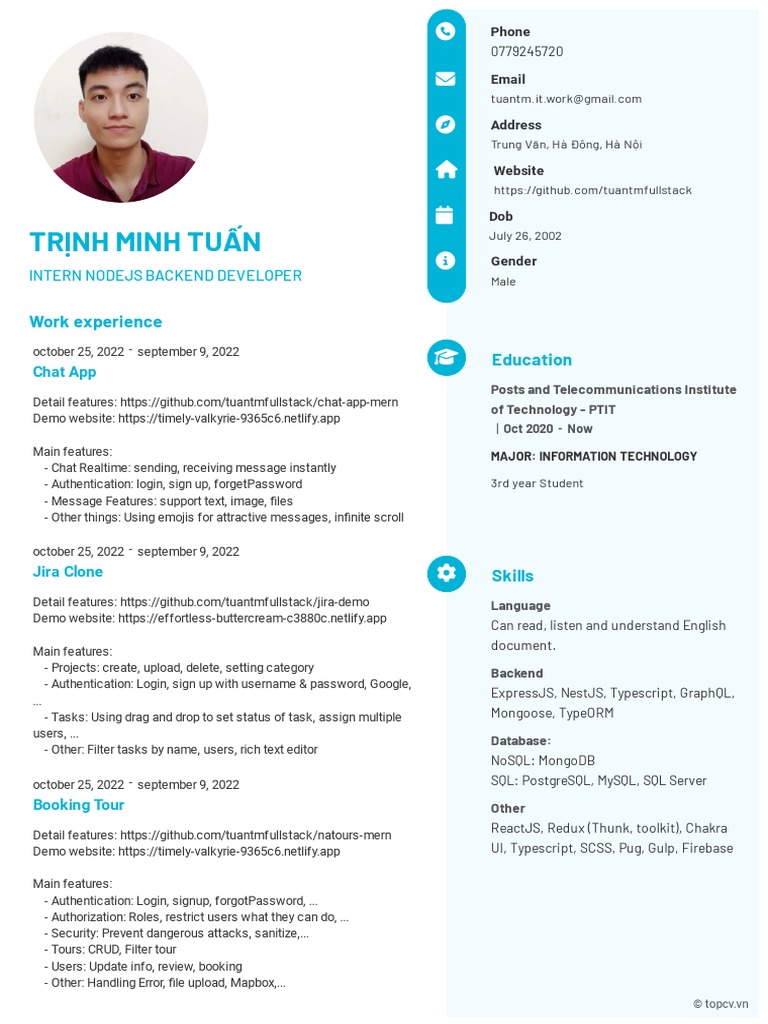 Cv Trịnh Minh Tuấn | PDF | Information Technology | Computing