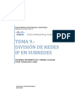Tema 9 (Division de Redes Ip en Subredes)