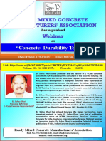 Flyer No 40 For Webinar On 17-02-2023-Concrete - Durability Testing by Er S Dhuri