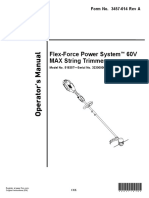 Flex-Force Power System 60V MAX String Trimmer: Form No. 3457-614 Rev A