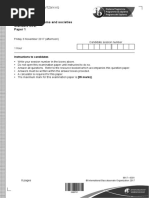 Environmental Systems and Societies Standard Level Paper 1: Instructions To Candidates