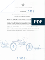 Ord.13084 Ratifica Convenio Específico #01-2020 Celebrado Entre La Municipalidad de Córdoba y La Facultad Regional Córdoba de La UTN