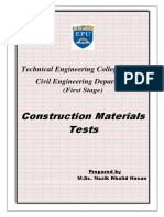 Construction Materials Tests Manual