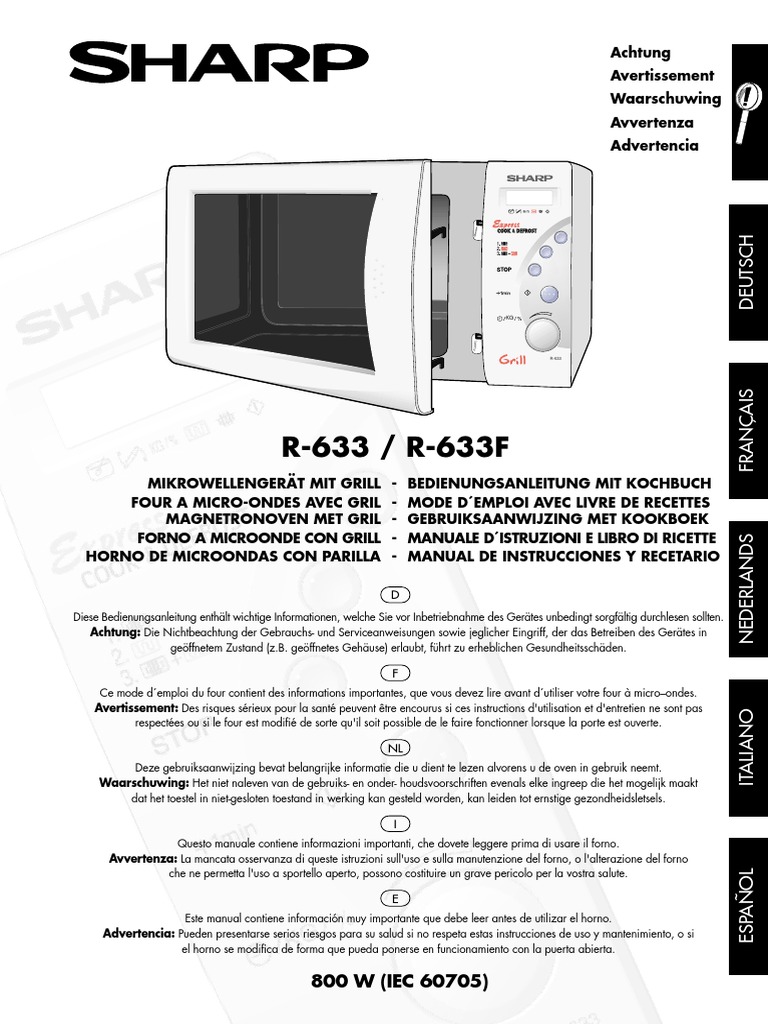 Sharp R-633 Microwave | PDF