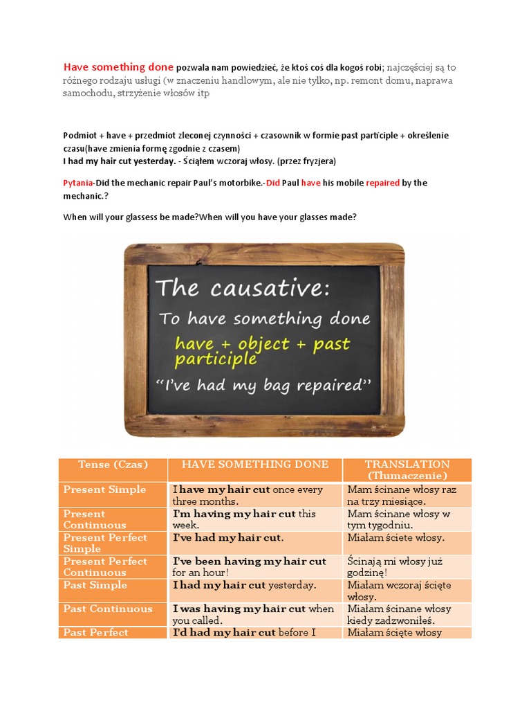 Passive Voice And Have Sth Done Exercises Pdf