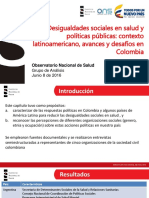 Desigualdades Sociales en Salud y Políticas Públicas Contexto Latinoamericano Avances y Desafíos en Colombia