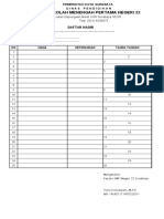 Daftar Hadir Kosongan