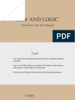 Law and Logic (Aristotelian Logic and Syllogism)