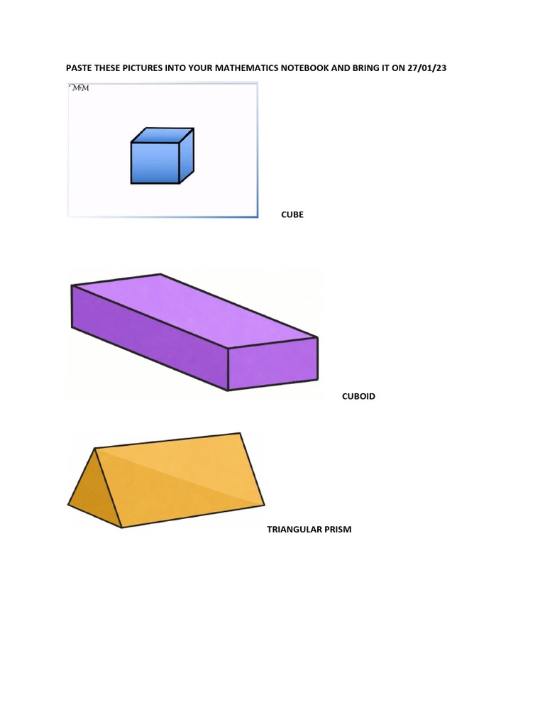 3D SHAPES Cut and Paste | PDF