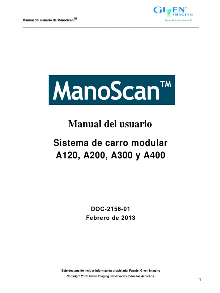 DOC-2156!01!1332-16 User Manual ManoScan - ES | PDF | USB | Vídeo