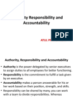 Authority Responsibility and Accountability