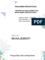 PPT Kel 1 Manajemen Perkantoran