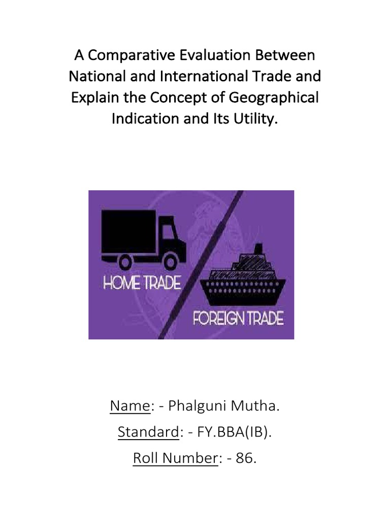 National vs. International Trade Explained | PDF | Retail | Trade