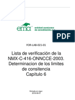 NMX C 416 Onncce Cap. 6 - Límites