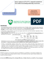 Fabrication and Performance Analysis of PVA/PVC Composite Membrane To Remove Total Dissolved Solids From Liming/unhairing Wastewater