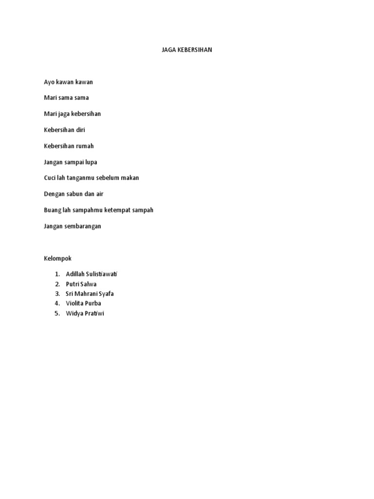 Jaga Kebersihan-Wps Office | PDF