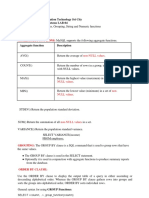 Lab04-Aggregate Functions, Group By, Numeric and String Functions