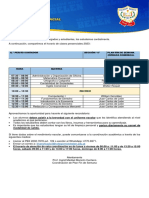 Horario clases 4° Perito Contador