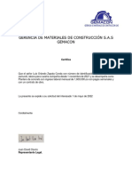 Carta Laboral de Orlando Zapata 1 de Mayo